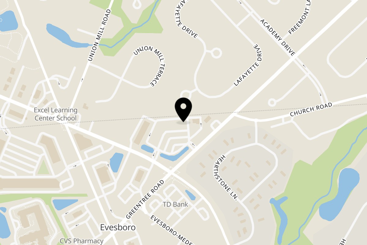 Map showing the location of Sassa Bienne Afro Caribbean and Cajun Restaurant on 300 E Greentree Rd Suite 18-19 in Marlton